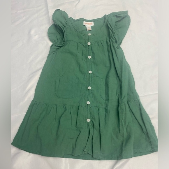 Cat & Jack Emerald Tiered Dress with Pockets, 18M - Picture 1 of 4